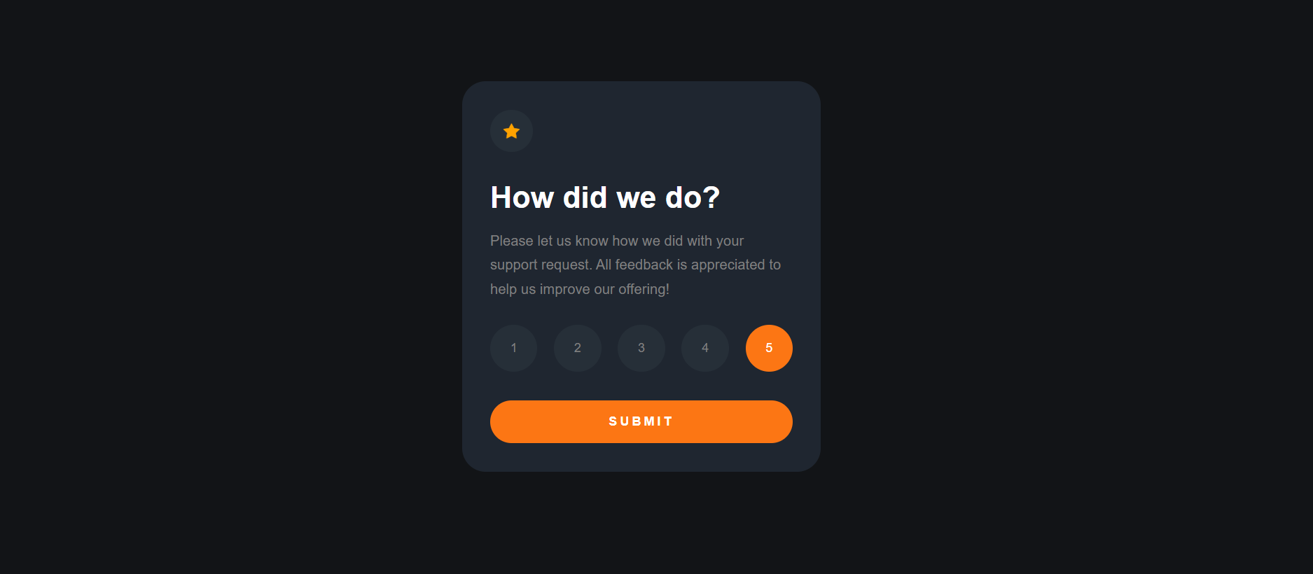Interactive rating component project